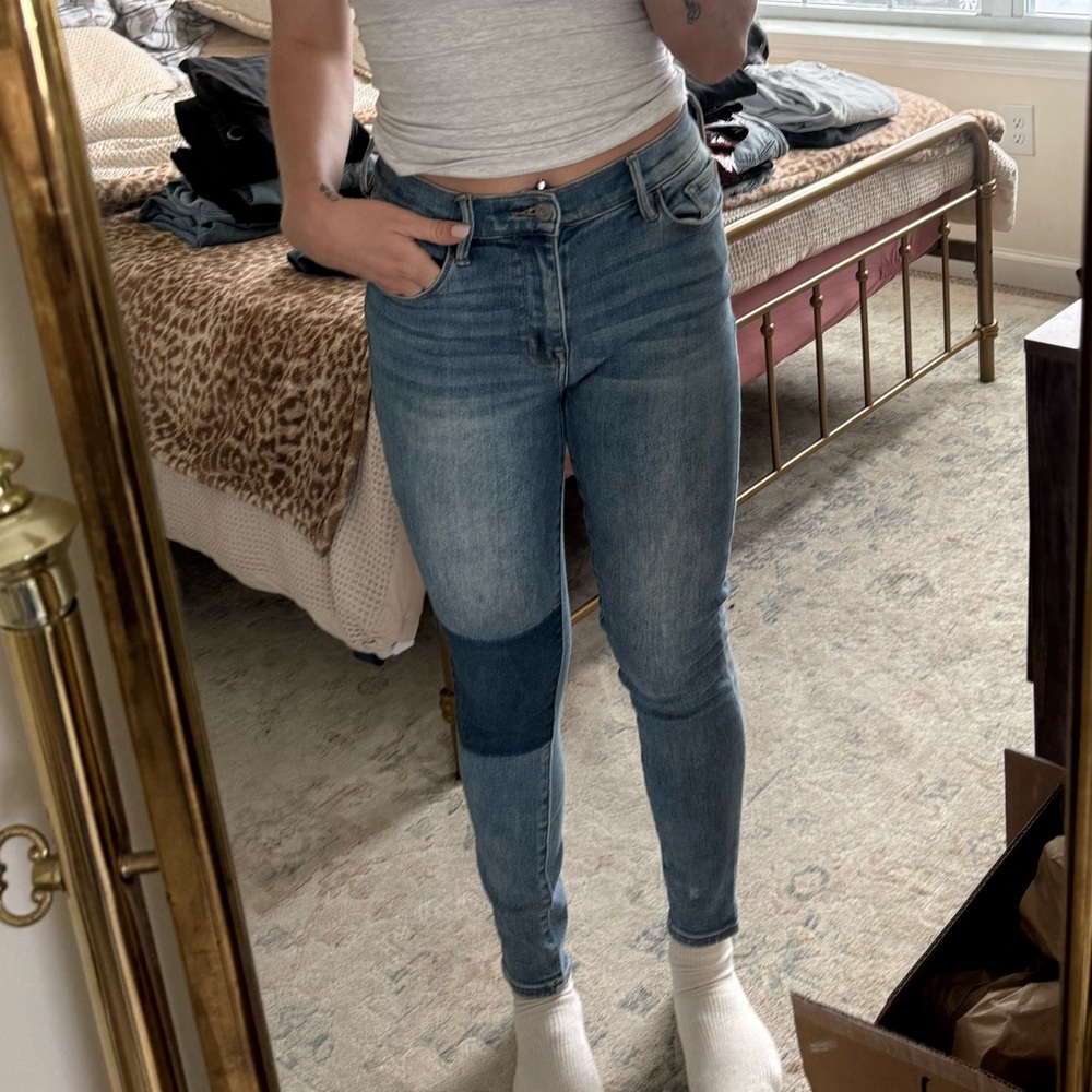 PacSun Women's Two-Tone Blue Skinny Jeans